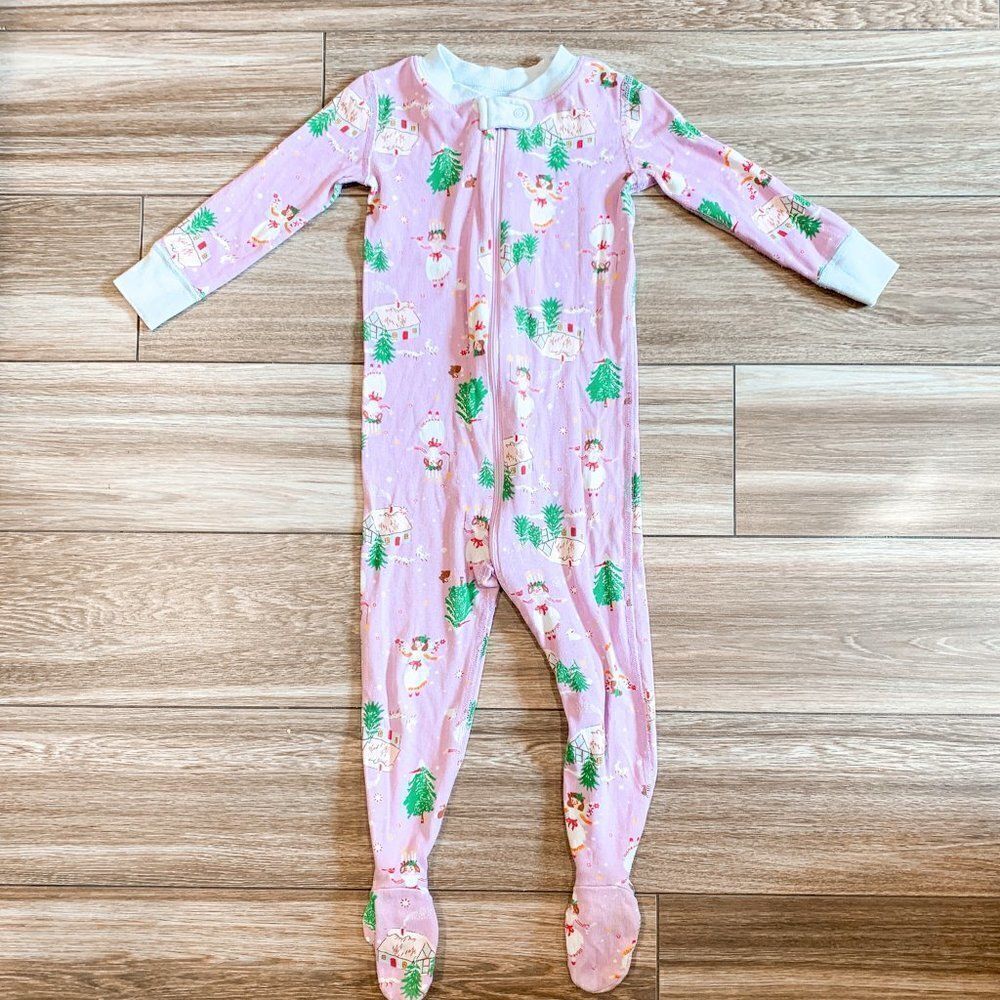 Hanna Andersson Holiday Footed Sleeper, Size 2